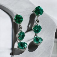 翠語Colombian Emerald 長垂耳環