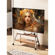 Artistic TV Mobile Stand Floor Cart with Rotating Feature75/85 1-inch vertical TV all-in-one unit wi