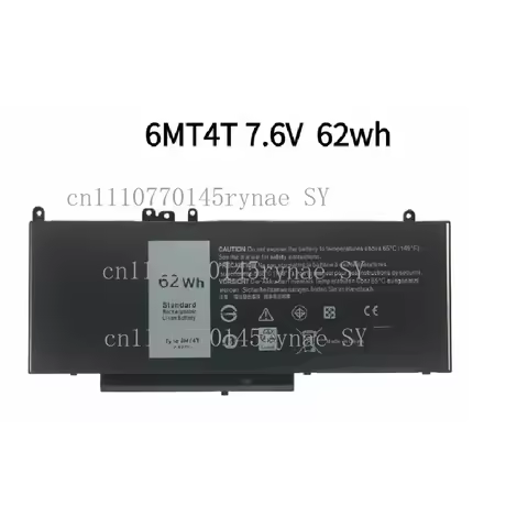 7.6V 62WH 6MT4T Laptop Battery for DELL Latitude E5470 E5570 M3510 15.6" Sereis 7V69Y TXF9M 79VRK 07