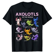 Axolotl Kawaii Axolotls Of The World Axolotl Animals Tshirt Types Of Mexican Walking Fish Kawaii Art