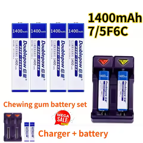 1400mAh Gumball Gum Stick Battery 1.2V Ni-MH Rechargeable Batteries 7/5 F6 Ni Mh for Walkman Portabl