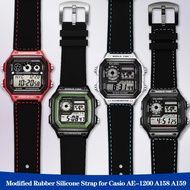 Waterproof Silicone Rubber Belt For Casio Watch AE1200 AE-1200/1300 W-218H SGW400 AQ-150W A158 A159 