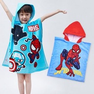 【ONEDER旺達】MARVEL漫威系列連帽浴巾 蜘蛛人純棉斗篷浴巾