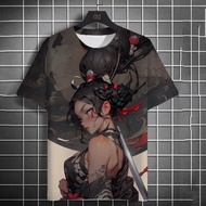 3D Printed Anime Goddess Back Tattoo Print T-shirt Summer Sports Leisure Dry Quickly Men's T-Shirt K