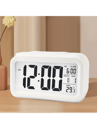 Reloj Despertador Para Estudiante, Reloj De Mesilla Creativo Simple Y Multifuncional Con Funciones De Ofician Y Atendaz, Reloj Luminoso Para El Hogar, Oficina, Uso Escolar Alimentado Por 3 Pilas Aaa (no Incluidas)