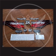 MESIN TOHATSU 18 OUTBOARD ENGINE STICKER hp TOHATSU 18 OUTBOARD ENGINE STRIPING VARIATION/
