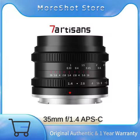 7artisans 35mm f/1.4 Mark II APS-C Manual Focus Prime Lens For Sony E Fuji X Canon EOS-R EOS-M Nikon