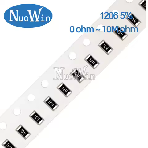 100pcs/Lot 1206 5% Resistor 0R-10M 0 1 10 22 47 100 150 200 330 470 510 ohm 1K 2K 2.2K 3.3K 10K 22K 