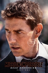 โปสเตอร์ผ้าใบภาพยนตร์ Mission Impossible 7 | พิมพ์ภาพศิลปะแบบคลาสสิกปี 2023 สำหรับตกแต่งผนังบ้านและห