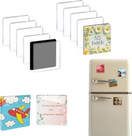 20-Pack 2x2 Inch Clear Acrylic Magnets with Strong Adhesive Backing Easy Peel & Stick Square Photo F