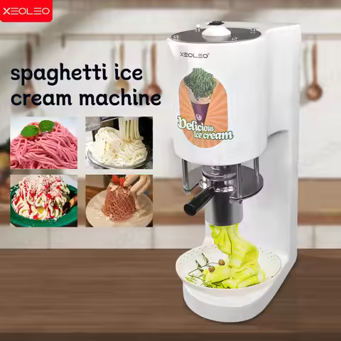 XEOLEO Spaghetti Ice Cream Machine 4 Types Ice Cream Forming Machine 80W Ice Cream Maker Spaghetti G