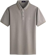 MMLLZEL Ice Breathable Casual POLO Shirt Bamboos Fiber Cool Short-sleeved T-shirt Men's Summer (Color : D, Size : XXXXL code)