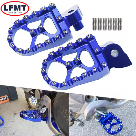 Motorcycle CNC Foot Pegs Rests Pedals Footpegs For Yamaha YZ65 85 YZ125 YZ250 YZ250F YZ450F YZ125X 2