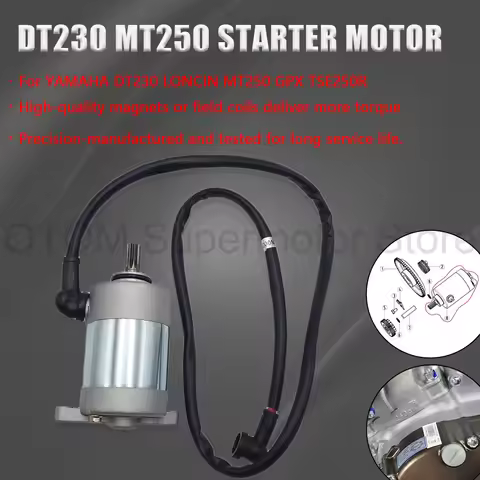 For YAMAHA DT230 LONCIN MT250 GPX TSE250 Motorcycle Starter Motor Electrical Start Engine HENGJIAN H