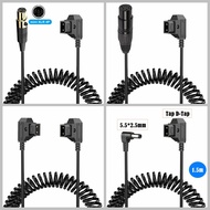 2-Pin D-Tap to 4-Pin Mini XLR Male/XLR Female/5.5 X2.5 Adapter Cable 1.5m Spring Cable Suitable for 