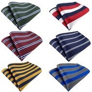 Men Formal Business Striped Pocket Square Small Square 25 * 25CM