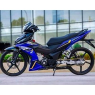 COVERSET HONDA RS150 V1 V2 BIRU HITAM BRAND HLD