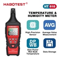HABOTEST HT618 Temperature & Humidity Meter Hygrometer Thermometer Measuring Ambient Temperature Fro