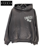 Coach CDO99 黑色棉質潛水標誌印花寬鬆連帽套頭衫，S 碼 [二手]