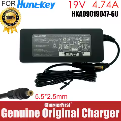 Original Huntkey 19V 4.74A 90W AC Adapter HKA09019047-6U HKA09019047-6D for Intel NUC10 XGIMI Halo J