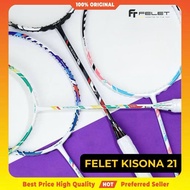 FELET KISONA 21 Badminton Racquet 4U 82Gram MAX 31LBS Racket Raket Felet Mid Range Racquet FELET Yon