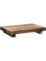 1個簡約風格的腳凳,配有木製托盤和支架底座,多用途,可用於浴室、廚房、肥皂盤、花架等
