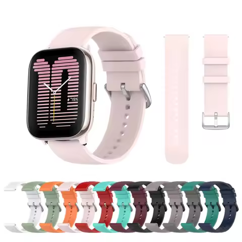 20mm Silicone Band Strap For Amazfit active/amazfit GTS 4 Mini/2 2E 3 Wristband Bracelet for AMAZFIT
