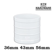HIN UPVC White Pipe Fitting Socket / Straight Coupling 36mm / 43mm / 56mm