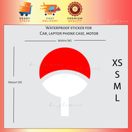 Naruto Uchiha Clan crest logo sticker reflective itachi sasuke madara stiker Kereta Waterproof Car M