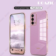 ROAZIC Cho OPPO A74 A95 4G A54 4G A94 A93 A53 2020 A33 Ốp Điện Thoại Ốp Cạnh Mạ Điện Thẳng Ốp Lưng S