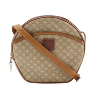 二手CELINE Old Celine Macadam Vintage PVC 單肩包，米色，斜挎包，拉鍊款，女士