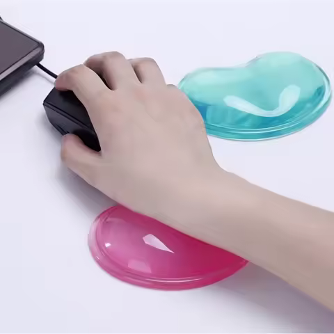 Silicone Heart-shaped Computer Mouse Wrist Pad 3D Wavy Comfort Gel Computer Mouse Hand Wrist Rests S