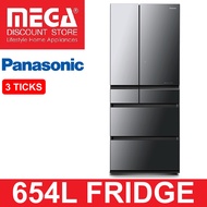 PANASONIC NR-F654GT-X6 684L 6-DOOR FRIDGE (3 TICKS) MADE IN JAPAN + FREE $100 GROCERY VOUCHER BY PANASONIC