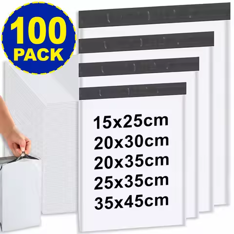 100Pcs Plastic Express Envelope Courier Bag 15x25cm 20x30cm 20x35cm 25x35cm 35x45cm Waterproof Maili