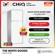CHIQ 436L Two Door 5 Star Dual Inverter Fridge Refrigerator CTM348N-MC | CTM348N-GWH