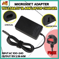 Microsoft Surface Pro 3/ Pro 4/ Pro 5 / Pro 6 / Pro 7 Laptop Charger 15V 2.58A 44W with 5V 1A  15V 2
