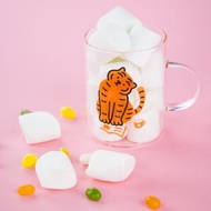 躺肥虎 透明 耐熱 玻璃杯 300ml