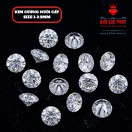 Artificial cultured diamond round plate DEF/VS - VS - Lab grown diamond 1mm - 3mm with rings - earri