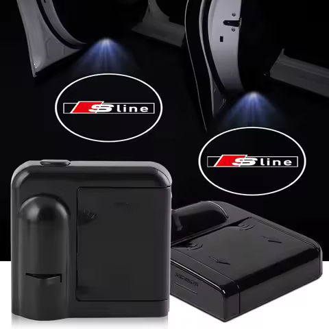 LED Car Door Emblem Light Welcome Lamp Wireless Laser Projector For Audi S line A4 A3 A5 A6 A7 A8 Q3