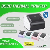 D520 Thermal Printer USB Bluetooth (Mac & Windows) Phone PDF Printing Waybill Barcode Shipping Label