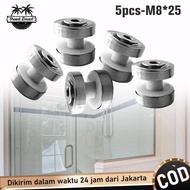 5pcs Baut Penjepit Kaca Tiang Railing Tangga Stainless Steel 304 Jepitan Kaca ​Braket Sayap Jepit Pe
