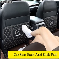 【KG】Car Seat Back Anti Kick Pad Car Seat Back Protector Cover With Storage Bag High Quality Leather Waterproof for Mazda 2 3 5 6 Rx7 Mx5 Cx5 Familia Biante Vantrend 323 E200