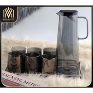 1.5L Gray Heat Resistant Glass Bottle, Vintage Style Glass Bottle