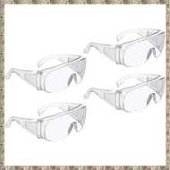 [zv0lma8i] 4 Pcs Anti Fog Safety Goggles Clear Protective Glasses Protective Goggles Lab Goggle Side