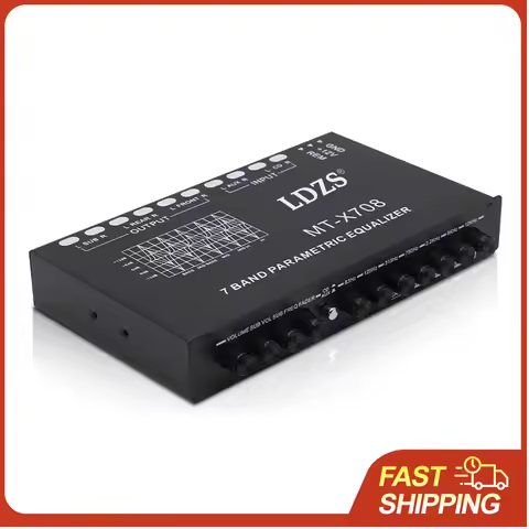 7 Band Car Equalizer Multifunctional Car Audio EQ Tuning Crossover Amplifier Parametric Equalizer Ca