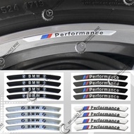 4PCS ALUMINUM EMBLEM STICKER BMW M PERFORMANCE WHEEL STICKER BMW READY