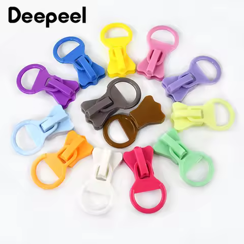 2/5/10Pcs Deepeel 20# Large Zipper Pull for Resin Zippers Tent Pencil Case Zip Slider Bag Zips Head