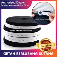 🔥Borong Murah🔥 Tali Getah Lubang Butang / Getah Berlubang / Elastic Band With Button Hole / Waist Elastic/ Alat Jahitan