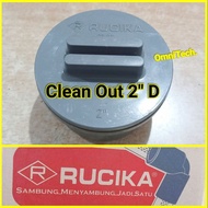 Clean Out Septic Tank Cover CO CO CO PVC Rucika D 2" Inch 2 Inch CO2