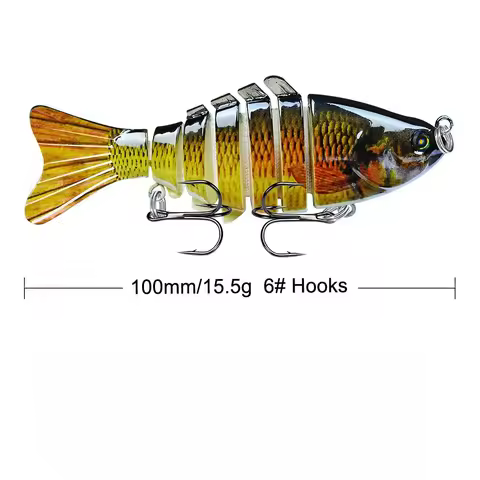 10cm/15.5g 1pcs/5pcs Lure Bait Plastic Hard Lure Multi-Section Bionic Imitation Fake Fish Bait Long 